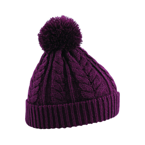 Bonnet snowstar en tricot torsadé – Image 3