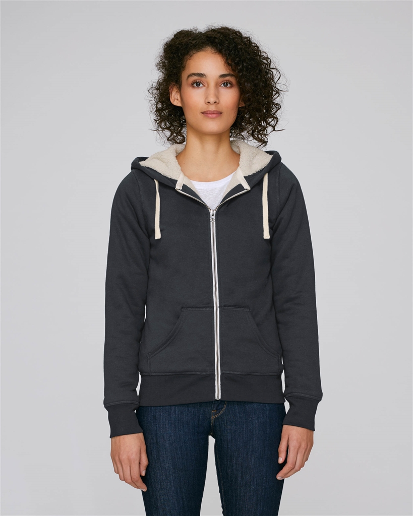 gilet capuche molleton femme